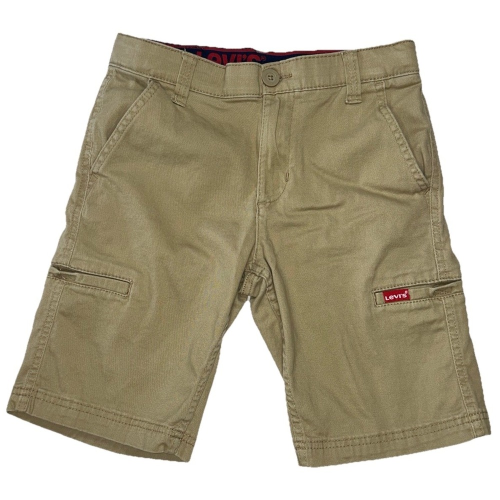 Levi's Cargo Shorts Boy's Youth Size 10 Regular Tan Khaki Outdoor School‎